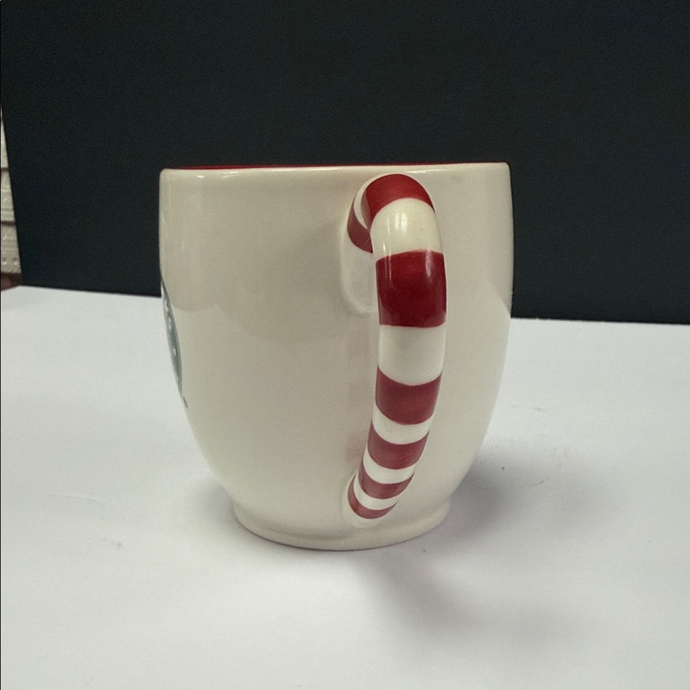 2010 Starbucks Festive Mug‎ with Red Candy Cane Handle - Picture 3 of 7